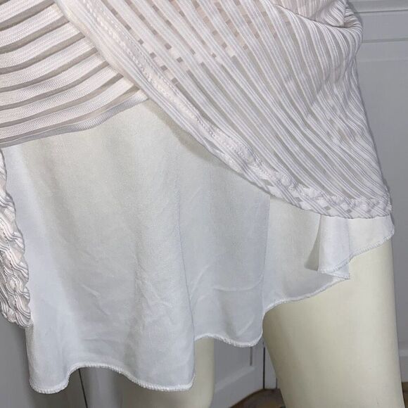 Vintage White Sheer Layered Mini Tennis Skirt Size XL - Picture 6 of 13